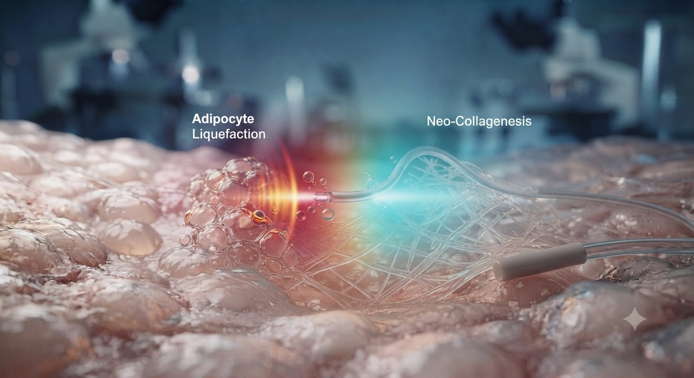 The Kinetics of Adipocyte Liquefaction and Neo-Collagenesis: Evaluating Subdermal Waveguide Efficacy